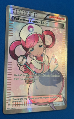 Pokemon TCG: POKEMON CENTER LADY #105/106 Full Art Trainer *Flashfire 2014 * SP - Image 2
