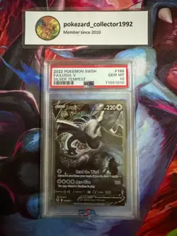 2022 Pokemon Silver Tempest LUGIA V Alternate Art 186/195 PSA 10 GEM MINT - Image 1