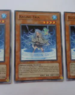 Playset: 3x Raging Eria EOJ-EN027 (Common, 1st Edition, Played / MP) Yugioh - Image 4