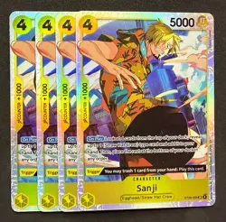 One Piece TCG - Sanji SR Playset (x4) ST29-004 - Starter Deck 29 (Egghead) NM - Image 1