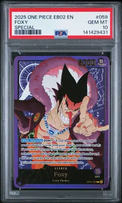 2025 ONE PIECE EB02-ANIME 25TH COLLECTION SPECIAL #059 FOXY PSA 10 - Image 1