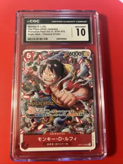 Japanese One Piece Monkey D Luffy Standard Battle Promo CGC 10 Super Rare - Image 1