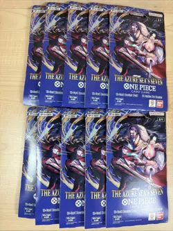 One Piece TCG The Azure Sea’s Seven OP-14 Sleeved Booster Pack Lot Of 10 Sealed - Image 1