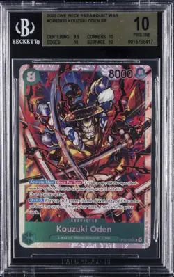 2023 ONE PIECE PARAMOUNT WAR #OP02030 KOUZUKI ODEN BGS 10 - Image 1
