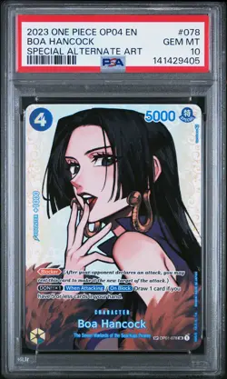 2023 ONE PIECE KINGDOMS OF INTRIGUE SPECIAL ALT ART #078 BOA HANCOCK PSA 10 - Image 1