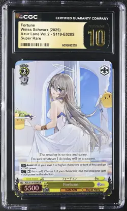 Weiss Schwarz GRADED 2025 Fortune S119-E028S Azur Lane 2 SR PRISTINE 10 ENG - Image 1