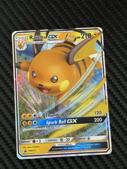 Pokemon Card TCG - Raichu GX SM213 Promo Sun & Moon Black Star Promos Near Mint - Image 1