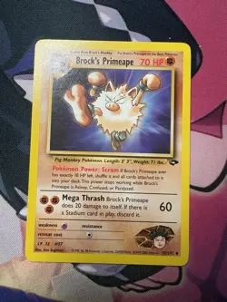 Brock's Primeape 2000 Pokemon TCG Gym Challenge #35/132 Unlimited Card - Image 1