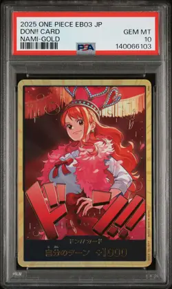 2025 ONE PIECE JAPANESE EB03-ONE PIECE HEROINES EDITION GOLD DON!! CARD PSA 10 - Image 1