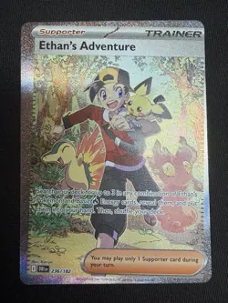 Ethan's Adventure pokemon Holo Card 236/182 DRI Set *Twisted Miscut Error* - Image 1