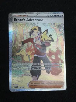 Ethan's Adventure pokemon Holo Card 236/182 DRI Set *Twisted Miscut Error* - Image 3