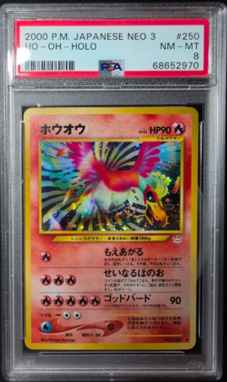 2000 Pokemon Card Ho-Oh Holo Japanese Neo 3 PSA 8 - Image 2