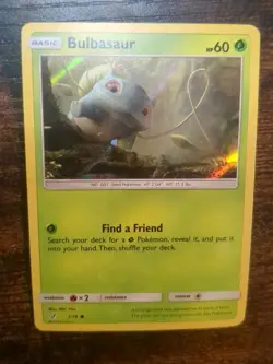 Bulbasaur 1/18 Detective Pikachu Holo 2019 Pokemon Card MP - Image 1