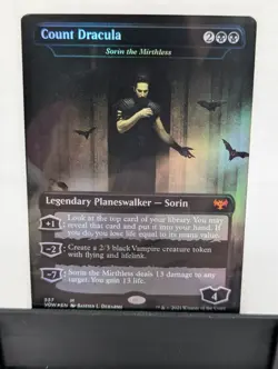 Count Dracula Borderless FOIL LP Crimson Vow Magic the Gathering - Image 1