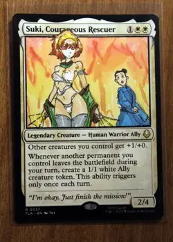 Four Avatar Alters Art Hand Painted MTG Magic the Gathering Anime Suki Toph - Image 3