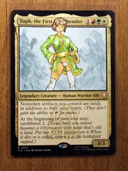 Four Avatar Alters Art Hand Painted MTG Magic the Gathering Anime Suki Toph - Image 4