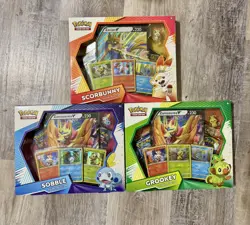 Pokemon TCG Galar Collection Box Set of 3 - Grookey, Sobble, Scorbunny - SEALED - Image 1
