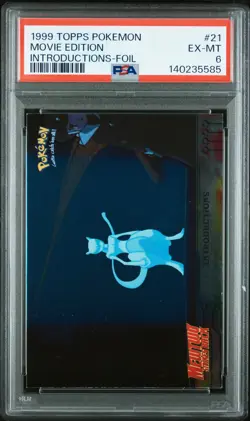 1999 TOPPS POKEMON THE MOVIE EDITION INTRODUCTIONS-FOIL #21 MOVIE EDITION PSA 6 - Image 1