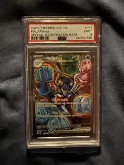 Pokemon Prismatic Evolutions 151/131 Palafin EX Special Illustration Rare PSA 9 - Image 1
