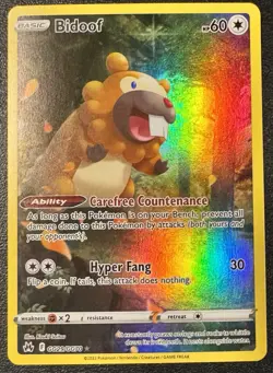 Bidoof GG29/GG70 Crown Zenith: Galarian Gallery Holo Pokemon TCG - Image 1