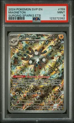 2024 POKEMON SVP EN-SV BLACK STAR PROMO #159 MAGNETON PSA 9 - Image 1