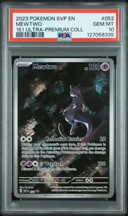 2023 POKEMON SVP PROMO 151 ULTRA-PREMIUM COLLECTION #052 MEWTWO PSA 10 - Image 1