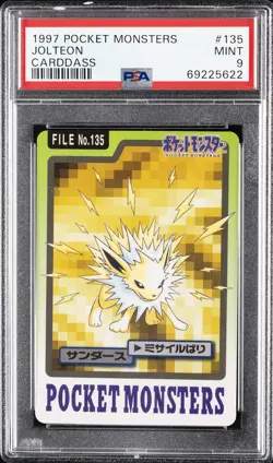 1997 POCKET MONSTERS CARDDASS #135 JOLTEON PSA 9 - Image 1