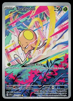 Pokemon Card - Toedscool Scarlet & Violet Base Set 201/198 Illustration Rare - Image 1