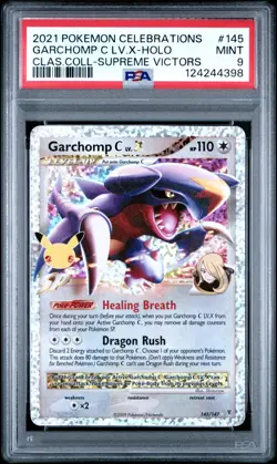 2021 Pokemon Celebrations #145 Garchomp C LV.X Holo Classic Collection PSA 9 - Image 1