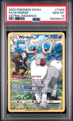 POKEMON Astral Radiance WYRDEER TG06/TG30 Full-Art Rare Trainer Gallery PSA 10 - Image 1