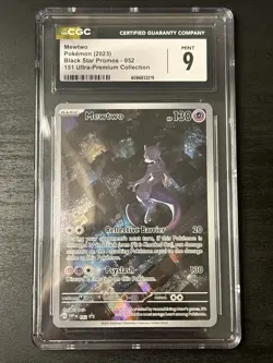 MEWTWO 052 POKEMON SVP EN SV BLACK STAR PROMO 151 2023 CGC 9 Mint Batman - Image 1