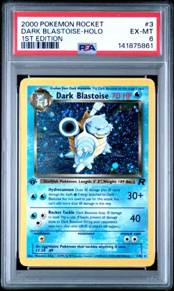 2000 POKEMON ROCKET 1ST EDITION #3 DARK BLASTOISE-HOLO PSA 6 - Image 1