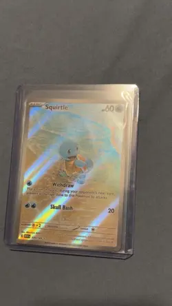 Pokemon Squirtle Full Art Illustration Rare Holo 60 HP 170/165 Scarlet & Violet - Image 3