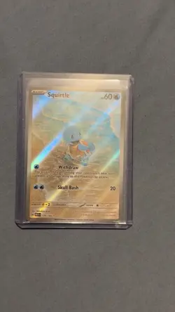 Pokemon Squirtle Full Art Illustration Rare Holo 60 HP 170/165 Scarlet & Violet - Image 4