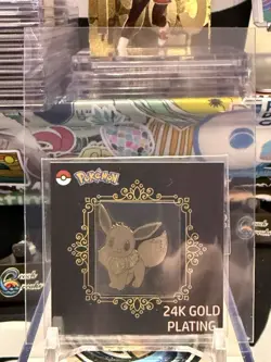 Eevee Pokemon Candy Stickers (2023) Korean Striking 24k Gold Plating NM CO - Image 1