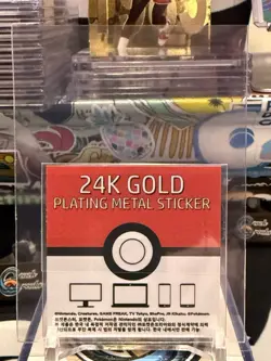 Pokemon 24K Gold Plated Korean Striking Popping Candy Sticker CHARMANDER NM CO - Image 2
