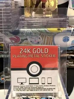 Pidgey 24k Gold Plated Sticker Korean Striking Candy Pokemon NM CO - Image 2