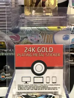 24k Gold Plated Pokemon Bulbasaur Sticker Pack Fresh NM CO - Image 2