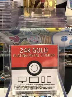 Meowth 24k Gold Plated Sticker Korean Striking Candy Pokemon CO - Image 2