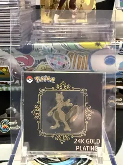 Mewtwo 24k Gold Plated Sticker Korean Striking Candy Pokemon NM CO - Image 1