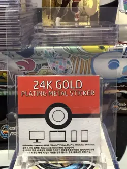 Golduck 24k Gold Plated Sticker Korean Striking Candy Pokemon NM CO - Image 2