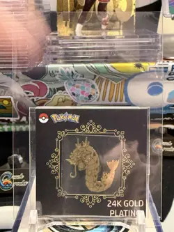 Pokemon Gyarados 24K Gold Plated Sticker Nintendo Game Freak Plating Sealed CO - Image 1