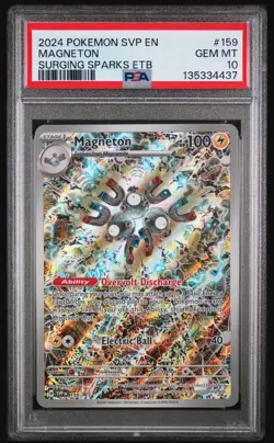2024 POKEMON SVP EN-SV BLACK STAR PROMO #159 MAGNETON PSA 10 - Image 1