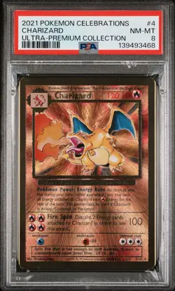 2021 POKEMON CELEBRATIONS ULTRA-PREMIUM COLLECTION #4 CHARIZARD PSA 8 - Image 1