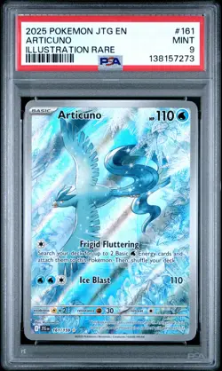 2025 POKEMON JTG EN-JOURNEY TOGETHER ILLUSTRATION RARE #161 ARTICUNO PSA 9 - Image 1
