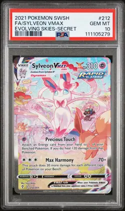2021 POKEMON SWORD & SHIELD EVOLVING SKIES SECRET FULL ART/SYLVEON VMAX PSA 10 - Image 1