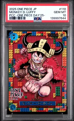 2025 ONE PIECE JPN PREMIUM COLLECTION ONE PIECE DAY'25 MONKEY D. LUFFY PSA 10 - Image 1