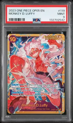 2023 ONE PIECE OP05-AWAKENING OF THE NEW ERA #119 MONKEY D. LUFFY PSA 9 - Image 1