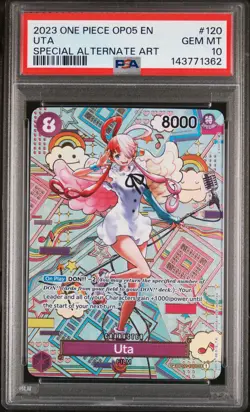 2023 ONE PIECE OP05-AWAKENING OF THE NEW ERA SPECIAL ALTERNATE ART UTA PSA 10 - Image 1