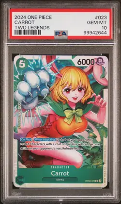 2024 ONE PIECE OP08-TWO LEGENDS #023 CARROT PSA 10 - Image 1